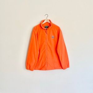 University of Illinois Full Zip Neon Orange Fleece Jacket Men’s size XL